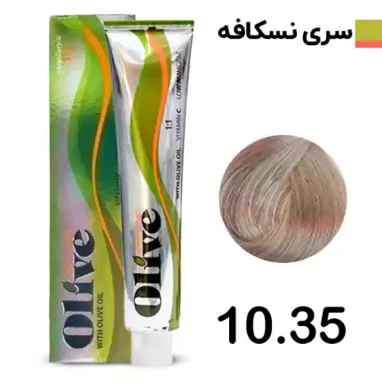 رنگ مو الیو نسکافه ای متوسط olive شماره 10.35