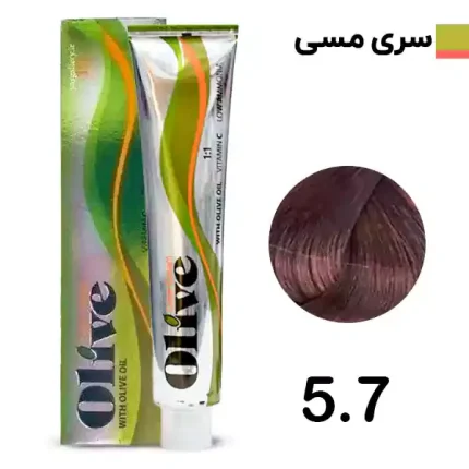 رنگ مو الیو قهوه ای مسی روشن olive شماره 5.7
