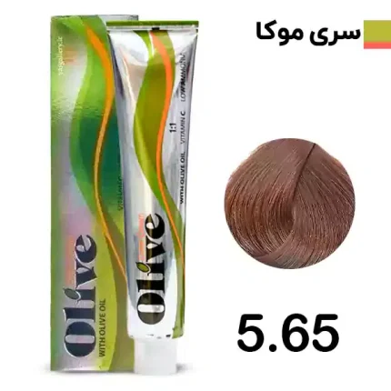 رنگ مو الیو قهوه ای روشن تنباکویی olive شماره 5.65