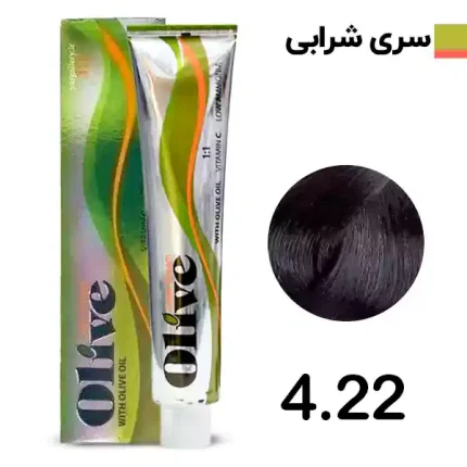 رنگ مو الیو بنفش تیره olive شماره 4.22