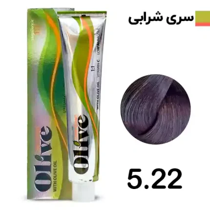 رنگ مو الیو بنفش متوسط olive شماره 5.22