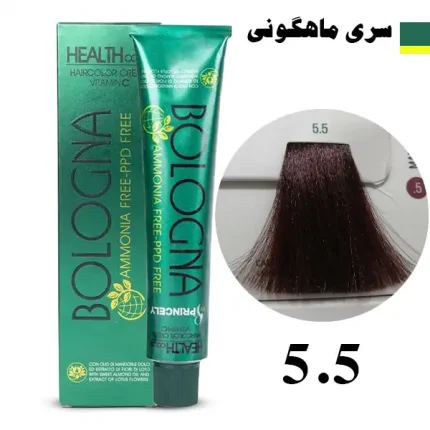 رنگ مو بدون آمونیاک بلونیا سری ماهگونی شماره 5.5 Bologna