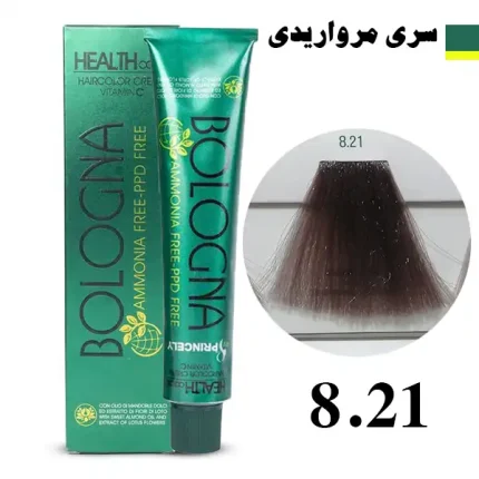 رنگ مو بدون آمونیاک بلونیا سری مرواریدی شماره 8.21 Bologna